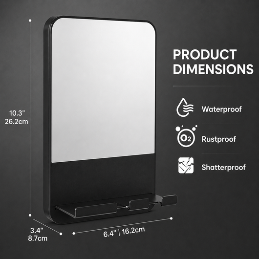 Anti-Fog Shower Mirror